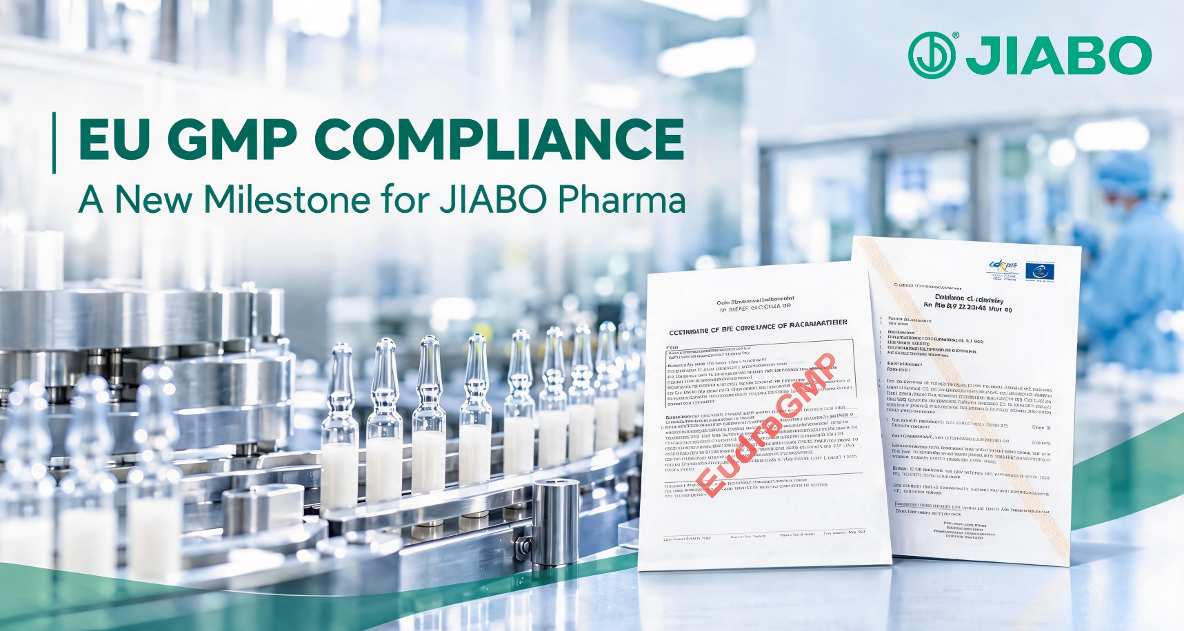 JIABO PHARMA obtiene con éxito el certificado GMP de la UE